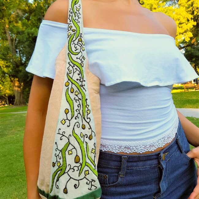 Olive Flowers Bag
