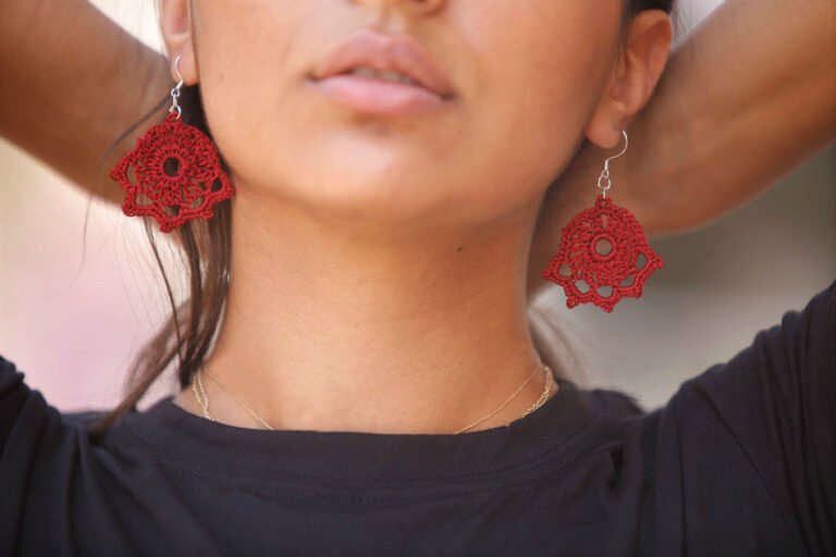 Red Bell Earring
