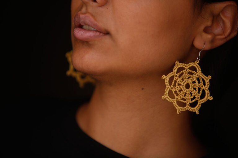 Golden Flower Earring