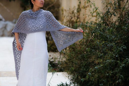 Silver Flower Shawl - Image 2