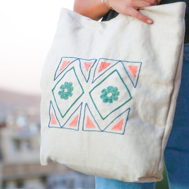 Alternative view of Palmyra Flower Bag