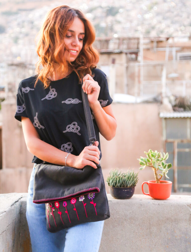 Mauve Flowers Bag