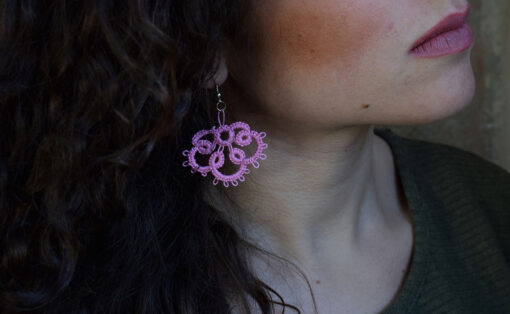 Pink Crab Earring