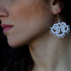 White Crab Earring