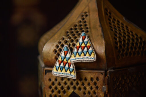 Colored Triangles Earrings
