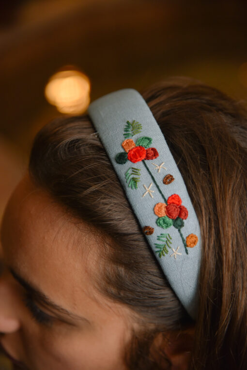 Coffee Beans Flowers Headband - Image 2