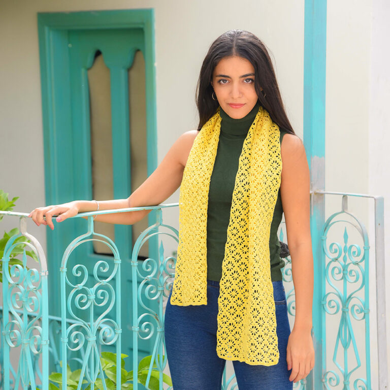 Yellow Flowers Scarf