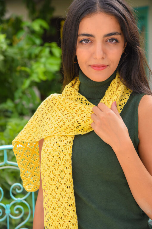 Yellow Flowers Scarf - Image 2
