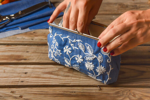 White Flowers Pouch - Image 4