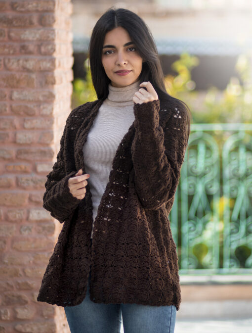 Brown Crochet Jacket