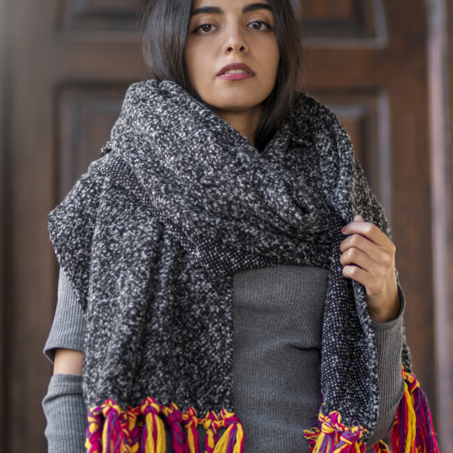 Alternative view of Kerbat Fire Shawl