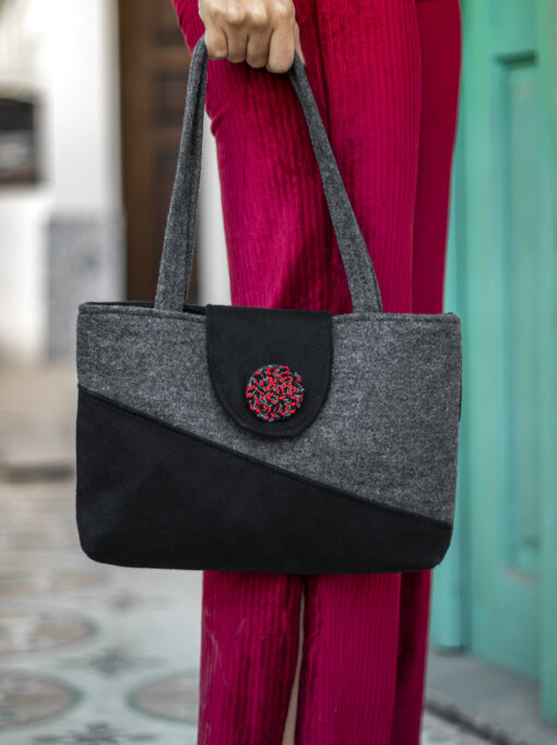 Red Button Bag