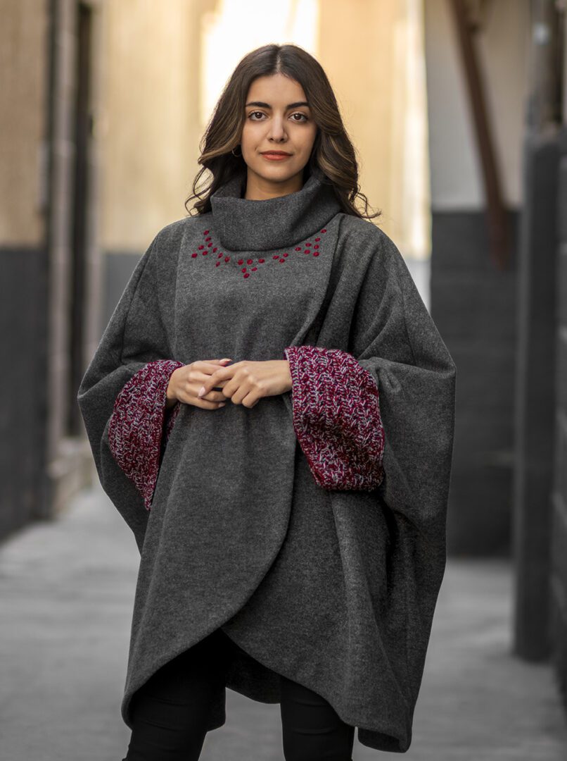 Grey Derani Poncho