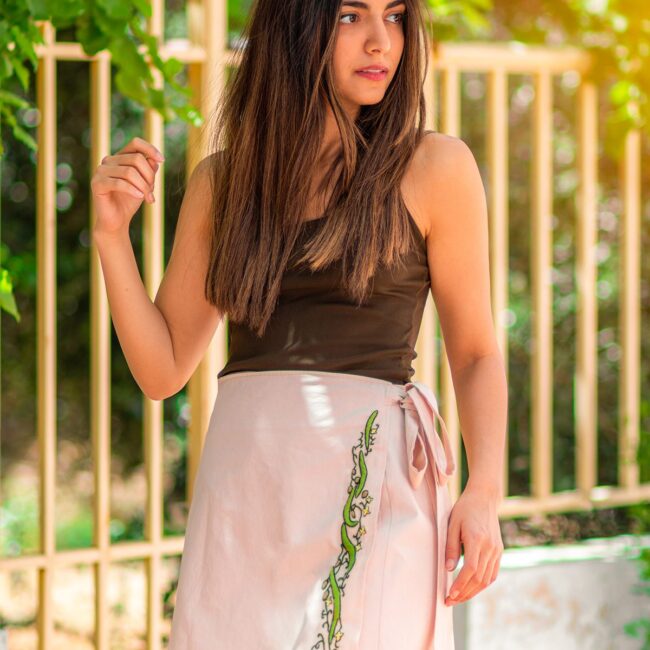 Alternative view of Olives and Flowers Skirt