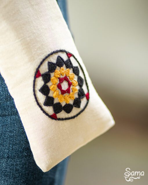 White Mosaic Glass Pouch - Image 2