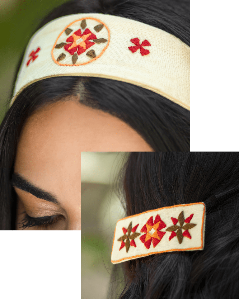 Yellow Mosaic Hair Set