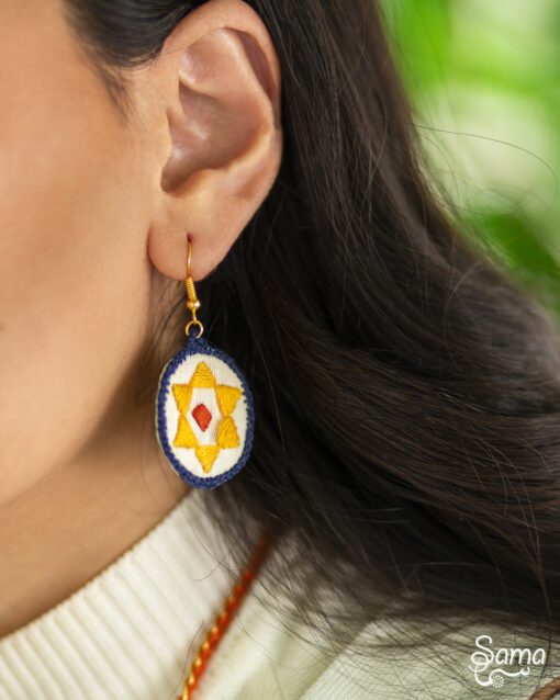 Blue Mosaic Choker & Earrings - Image 3
