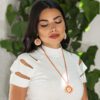 Yellow Mosaic Choker & Earrings