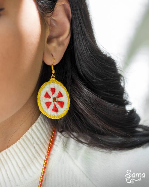 Yellow Mosaic Choker & Earrings - Image 2