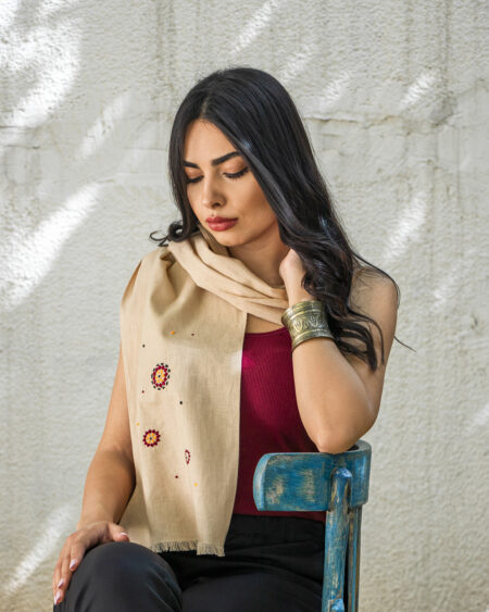 Beige Mosaic scarf - Image 5