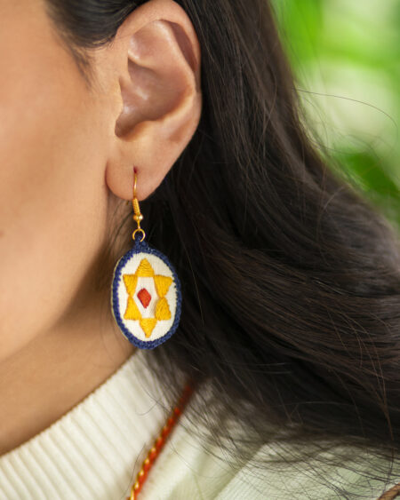 Blue Mosaic Choker & Earrings - Image 3