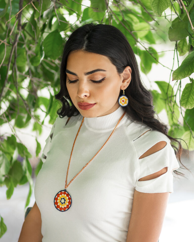 Blue Mosaic Choker & Earrings