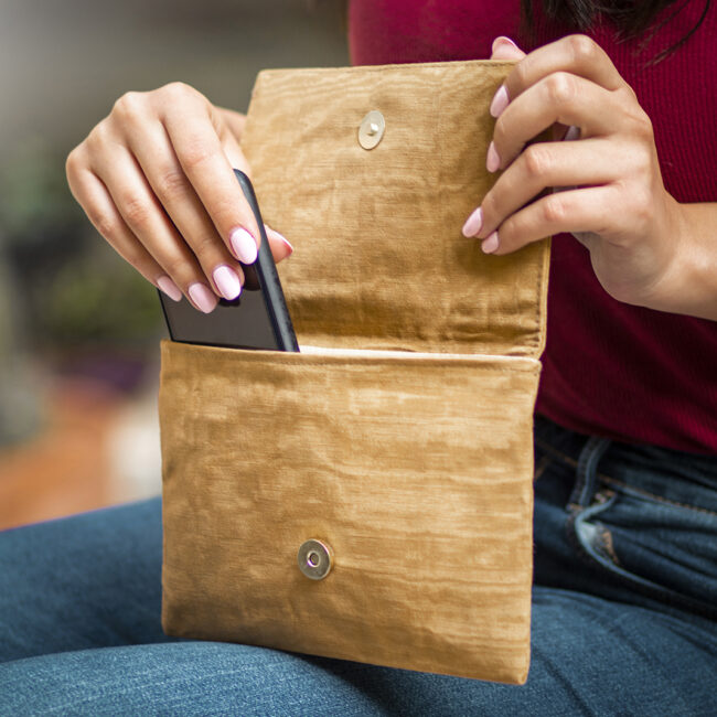 Alternative view of Golden Mosaic Pouch