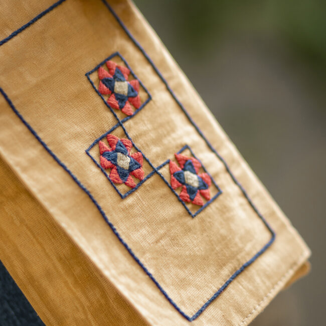 Alternative view of Golden Mosaic Pouch