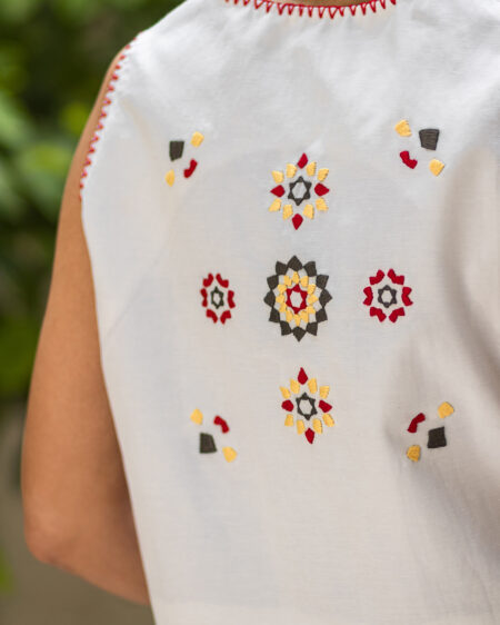 White Mosaic Jacket - Image 2