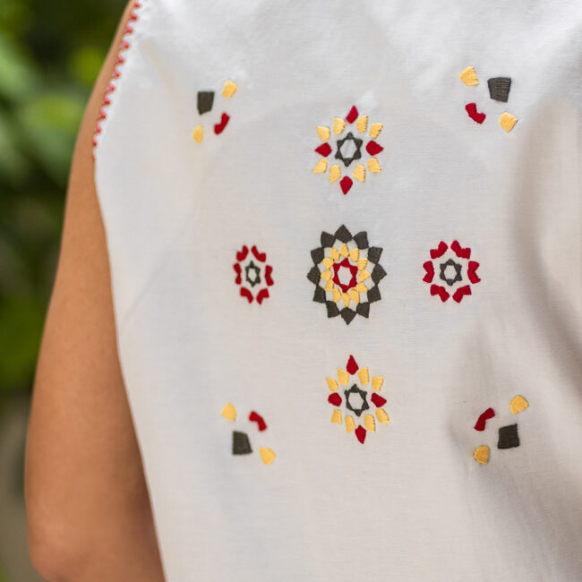 Alternative view of White Mosaic Jacket