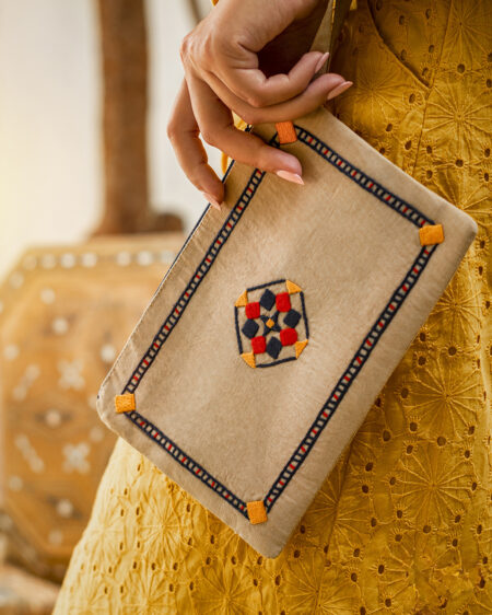 Beige Mosaic Pouch 2 - Image 2