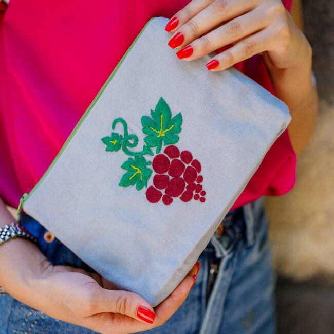Alternative view of Grey Derani Pouch