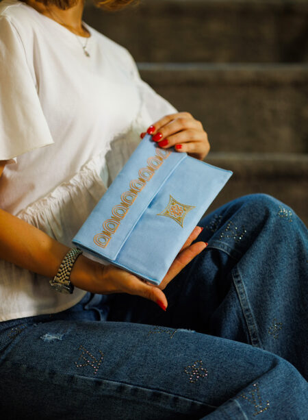 Sky Blue Tadmori Pouch - Image 2