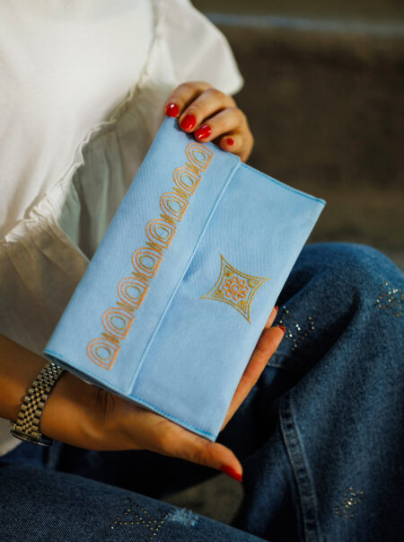 Sky Blue Tadmori Pouch - Image 3