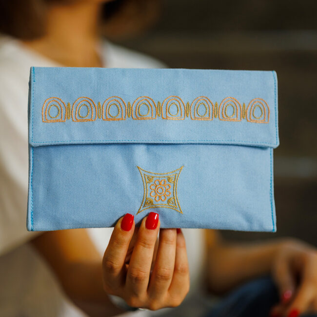 Sky Blue Tadmori Pouch