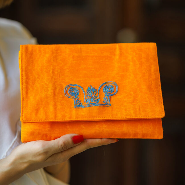 Alternative view of Orange Tadmori Pouch
