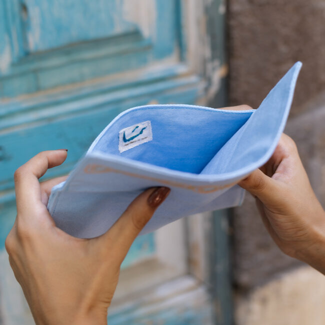 Alternative view of Sky Blue Tadmori Pouch
