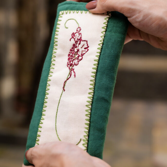Alternative view of Green Derani Glass Pouch