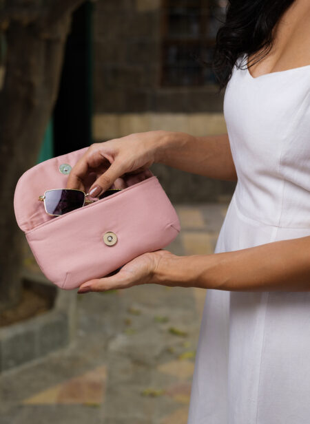 Pink Tadmori Glass Pouch - Image 4